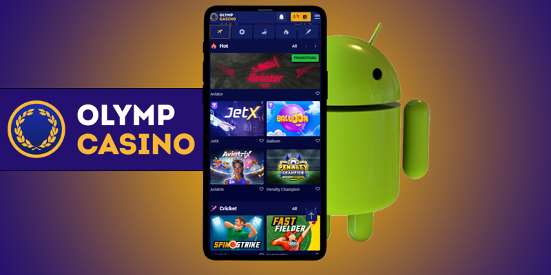 You can install Olymp Casino app on Android device.