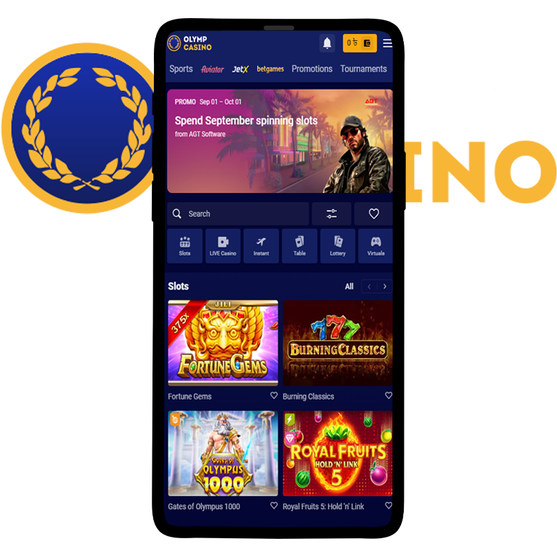 Download Olymp Casino app for iOS and Android.